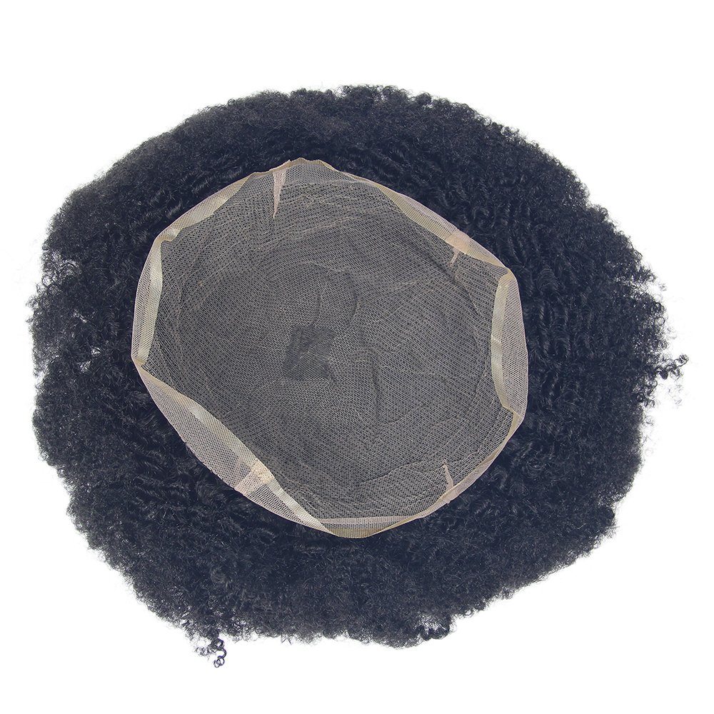 New Arrival 8*10 size human hair wigs for men full lace men natural hair wig black man afro toupee