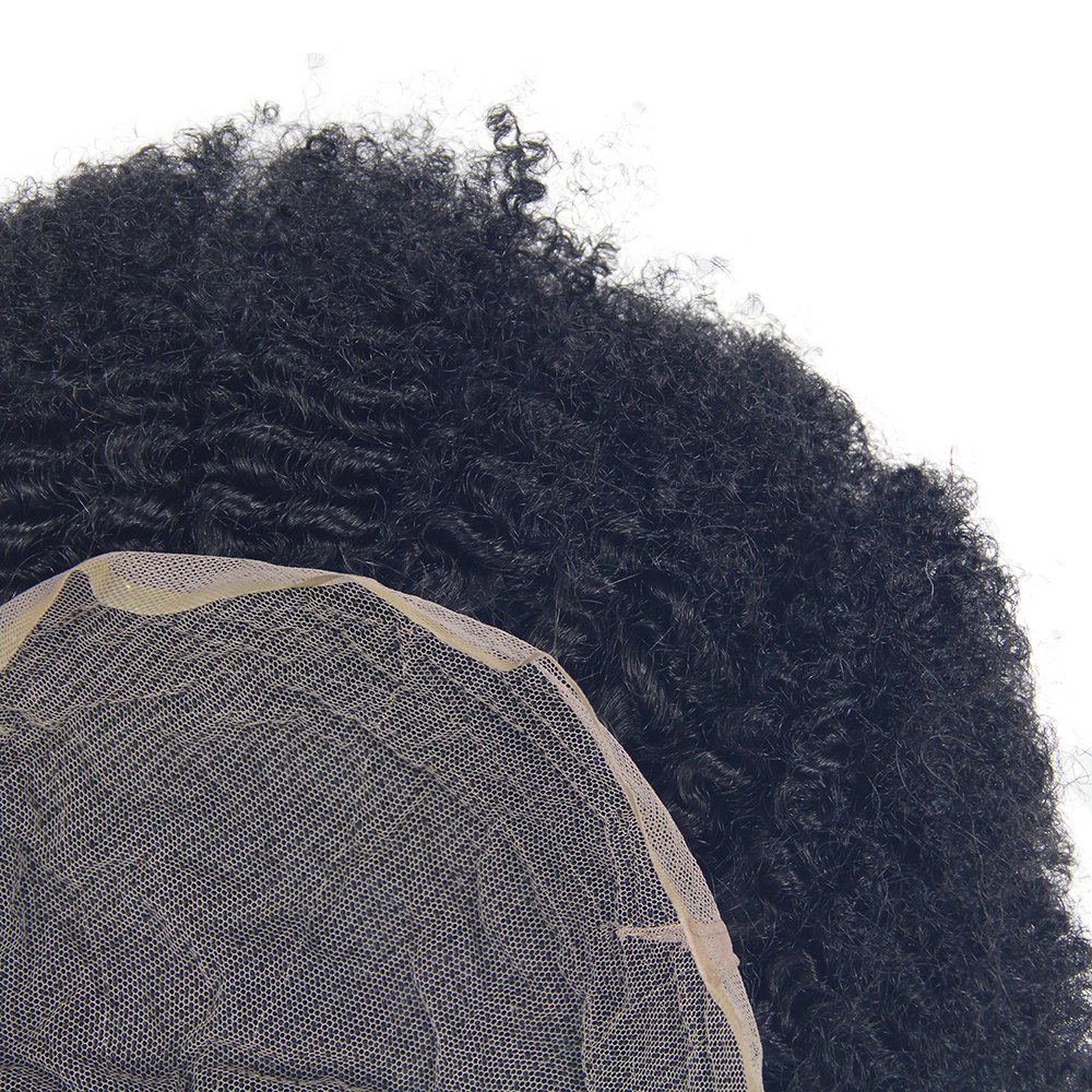New Arrival 8*10 size human hair wigs for men full lace men natural hair wig black man afro toupee