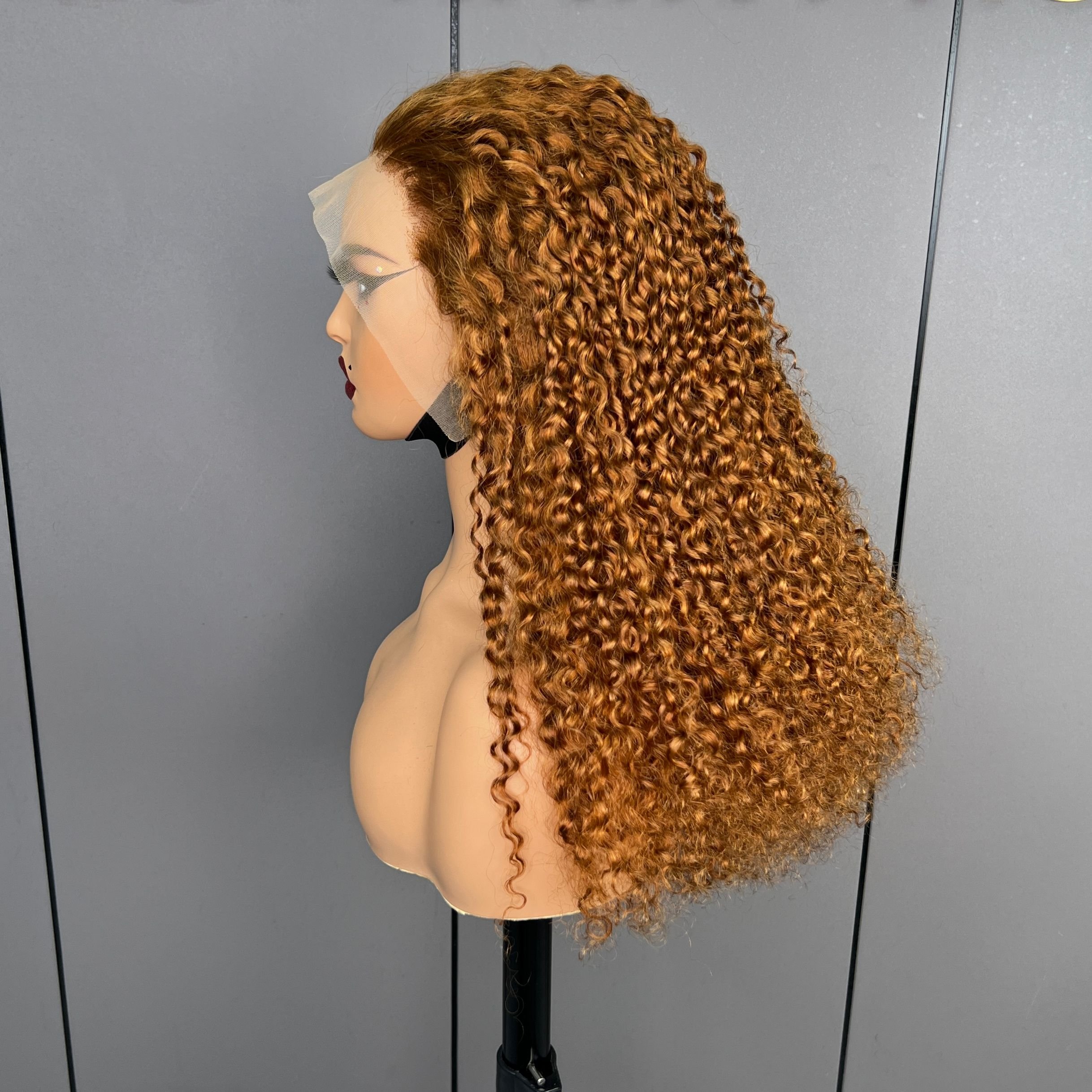 12A Super Double Drawn 13*4 Lace Front Wigs Water Curly wave HD Lace Front Human Hair Wig