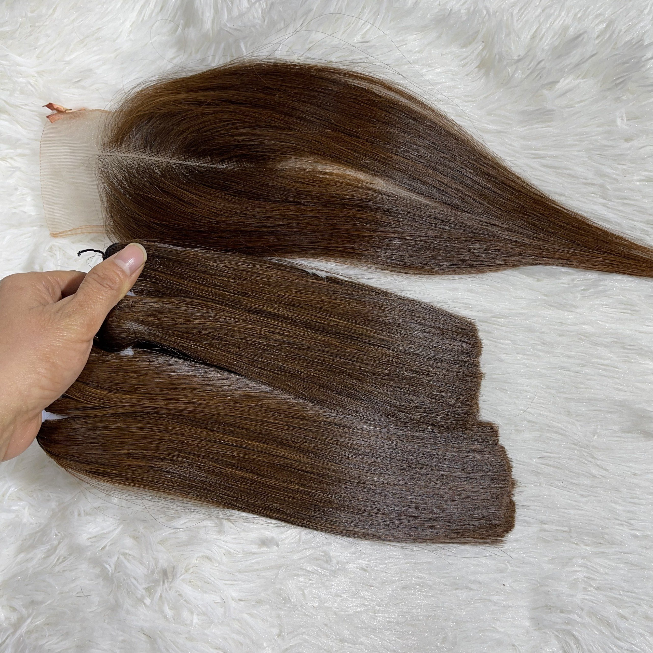 Wholesale length 8"-40" and color Human hair from raw Vietnamese hair wholesale super silky hair extensions