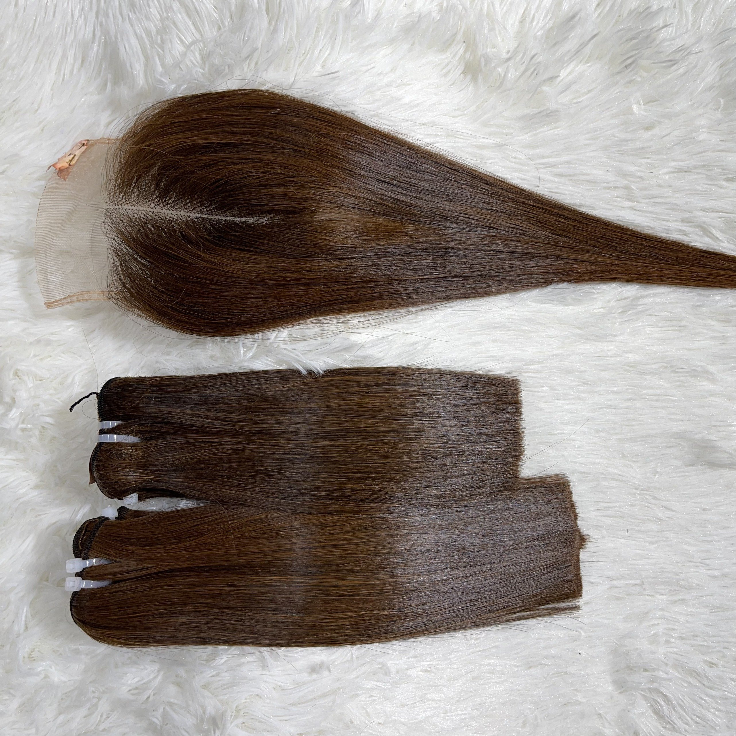 Wholesale length 8"-40" and color Human hair from raw Vietnamese hair wholesale super silky hair extensions