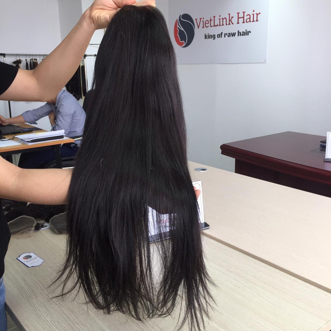 Top Quality 100% Vietnamese Human Hair straight Cuticle Aligned Baby Hair Full Lace Wig HD lace human hair wig
