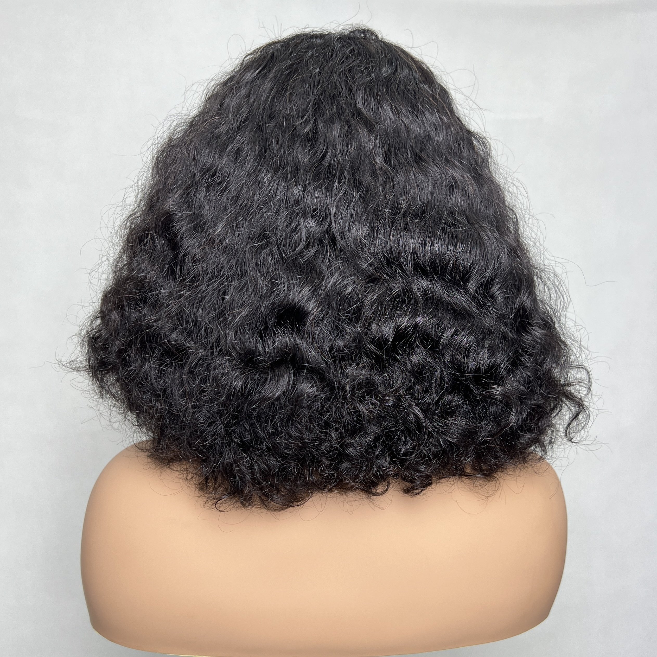 Factory Hot Selling T Part Lace Closure Curly Wig 250% Density 100% Raw Cuticle Aligned Human Hair Wigs Vendor