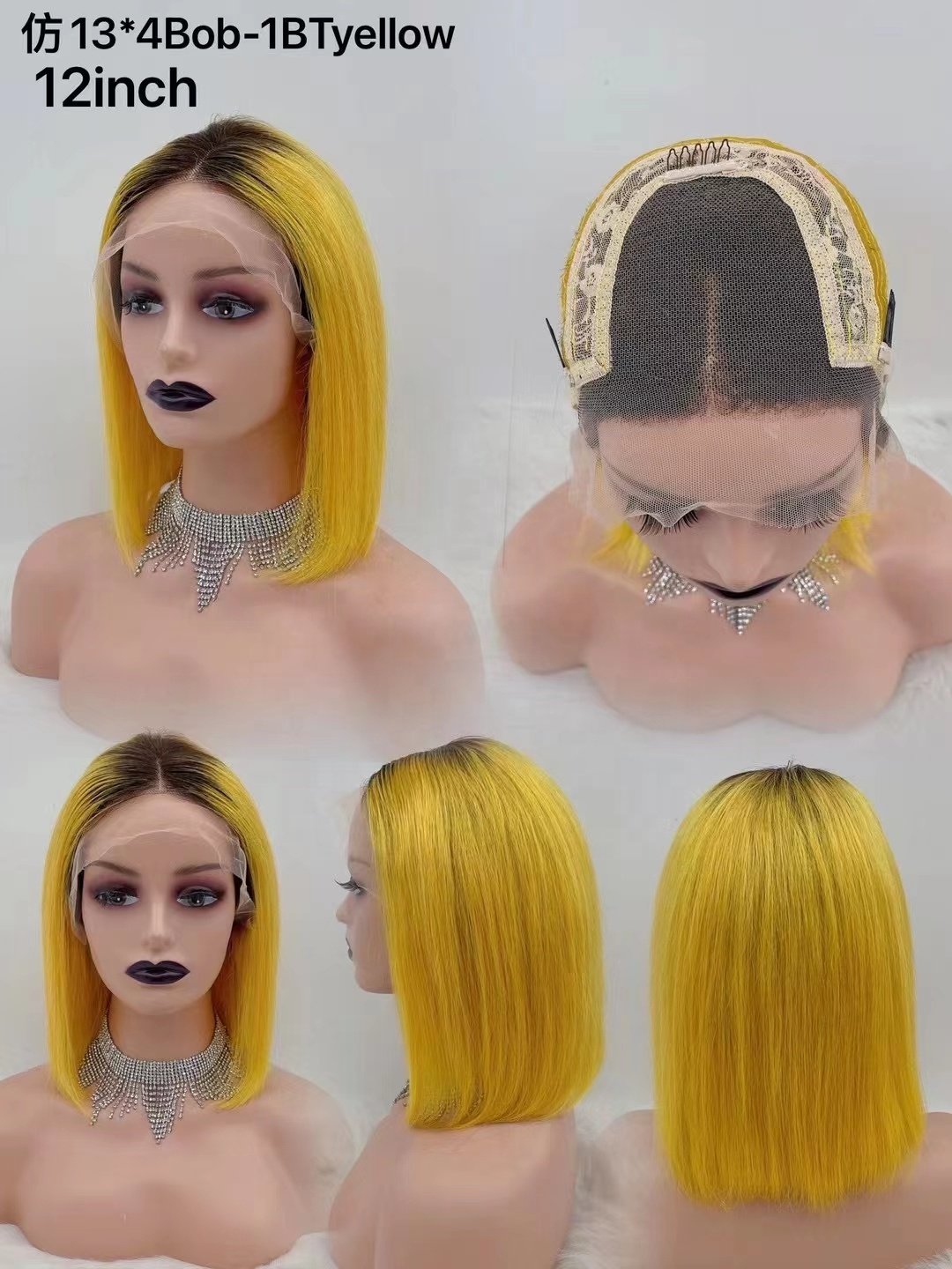 Lace Front Wig Remy Virgin Full straight Human Hair Wigs for Black Women