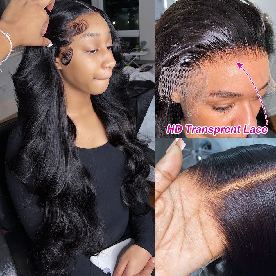 Raw Brazilian Natural Human Hair Wigs For Black Women 13X6 Hd Human Hair Lace Front Wig Body Wave Hd Lace Frontal Wig Human Hair