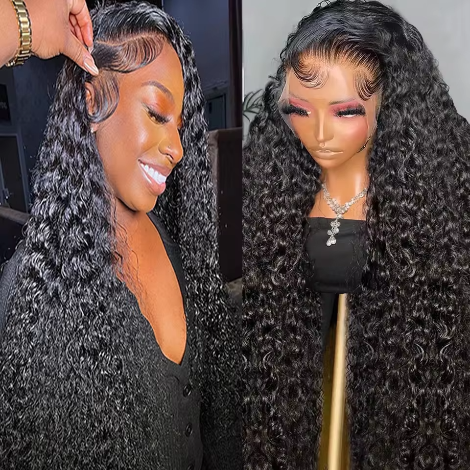 Glueless Wigs Human Hair Easy Wear Go Lace Front Wigs Pre Cut Lace, Ready To Go Full HD Lace Frontal Water Wave Wig
