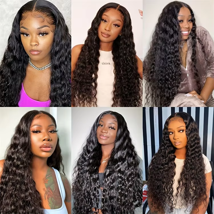 Glueless Wigs Human Hair Easy Wear Go Lace Front Wigs Pre Cut Lace, Ready To Go Full HD Lace Frontal Water Wave Wig