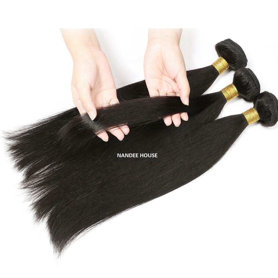High Quality Straight Hair Extension Bundles Genius Weft by Indian and Vietnamese Manufacture Raw Virgin Human Hair Extensions
