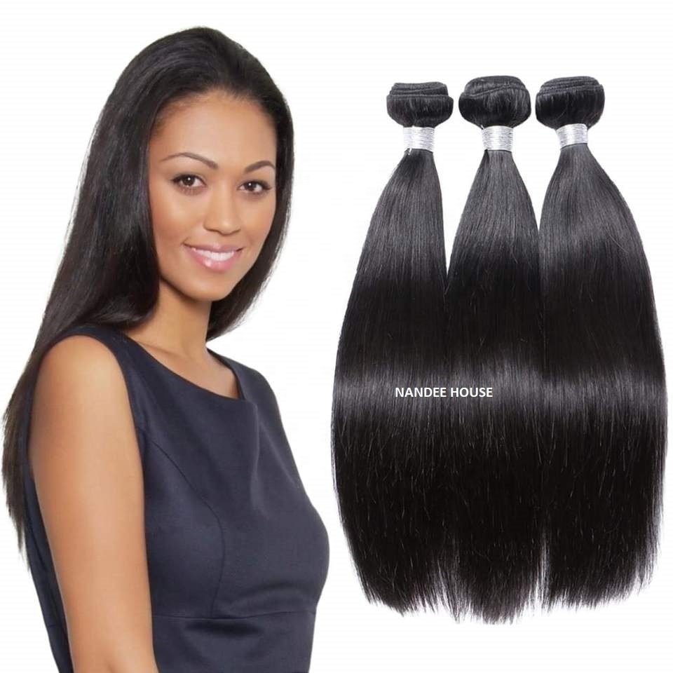 High Quality Straight Hair Extension Bundles Genius Weft by Indian and Vietnamese Manufacture Raw Virgin Human Hair Extensions