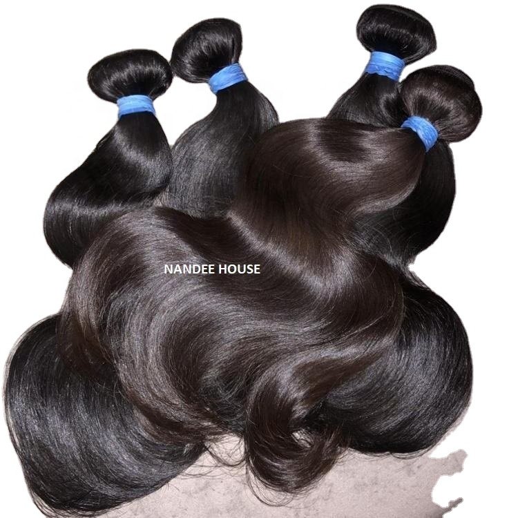 High Quality Straight Hair Extension Bundles Genius Weft by Indian and Vietnamese Manufacture Raw Virgin Human Hair Extensions