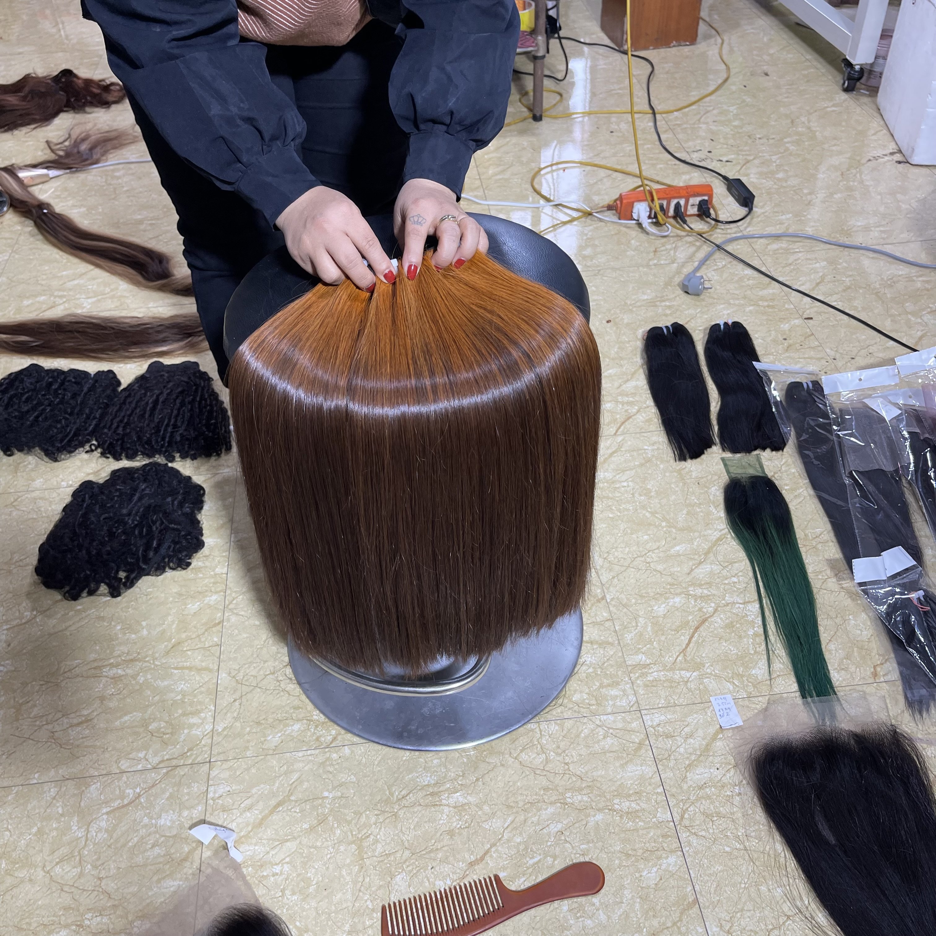 Top quality silky straight wholesale raw unprocessed virgin human Vietnamese hair bulk Hair extensions