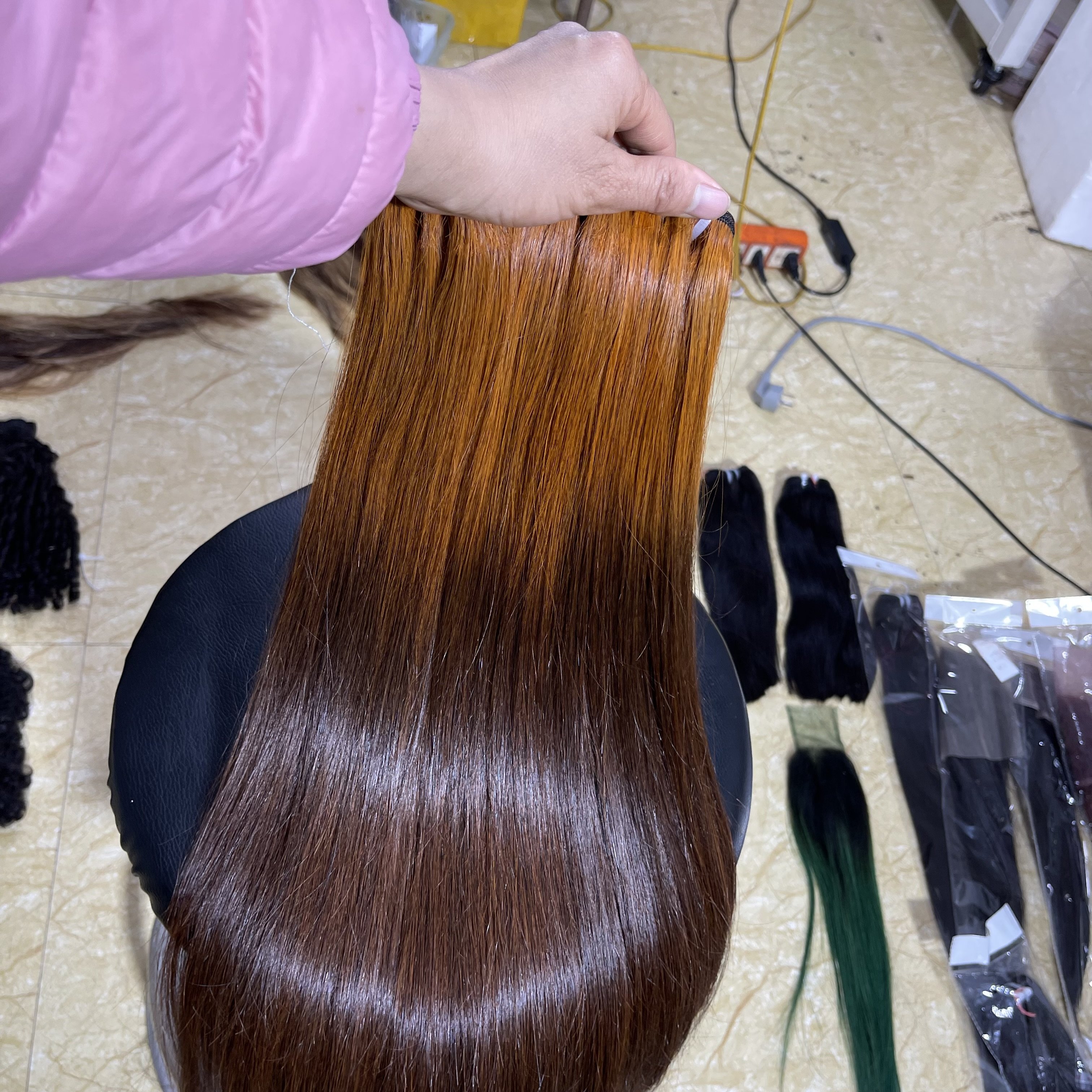 Top quality silky straight wholesale raw unprocessed virgin human Vietnamese hair bulk Hair extensions
