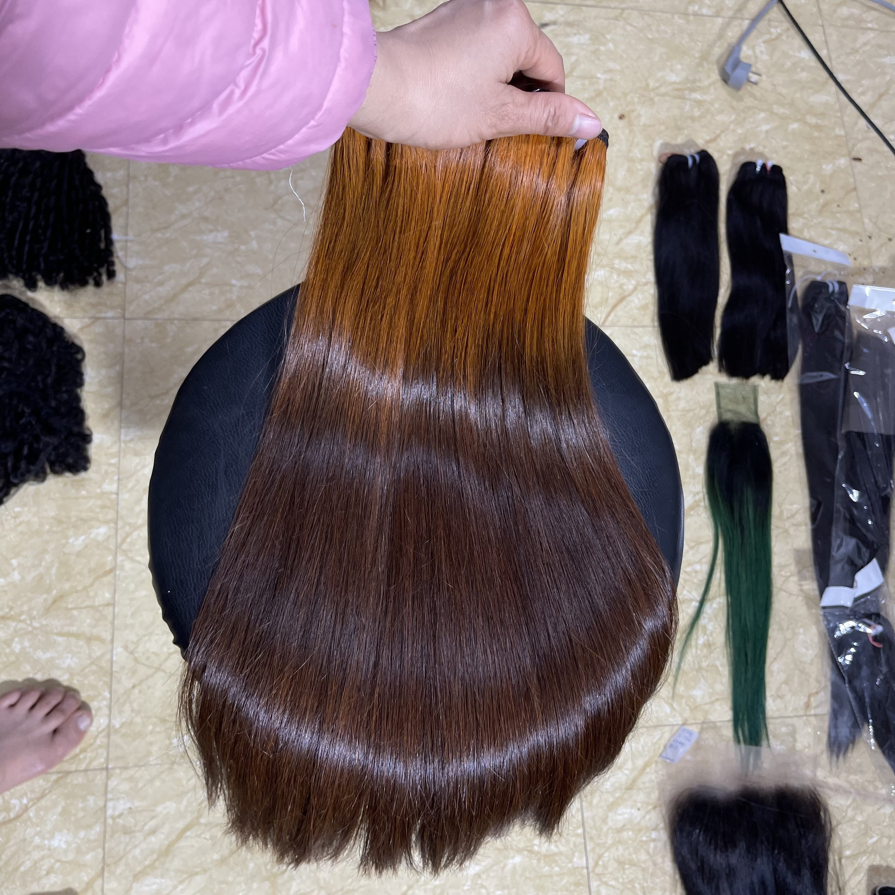 Top quality silky straight wholesale raw unprocessed virgin human Vietnamese hair bulk Hair extensions
