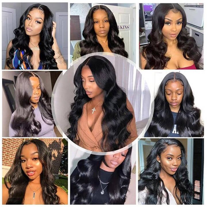 Cheap Glueless No Lace Super Natural Look Brazilian Remy Hair Straigh Body Wave U Part Human Hair Wigs