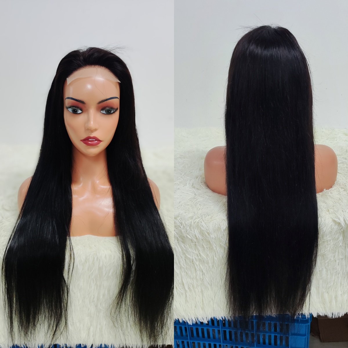 Letsfly 10A 4X4 Straight human hair Wig Closure Brazilian raw virgin hair Pre plucked 26 28 30 inch For Women