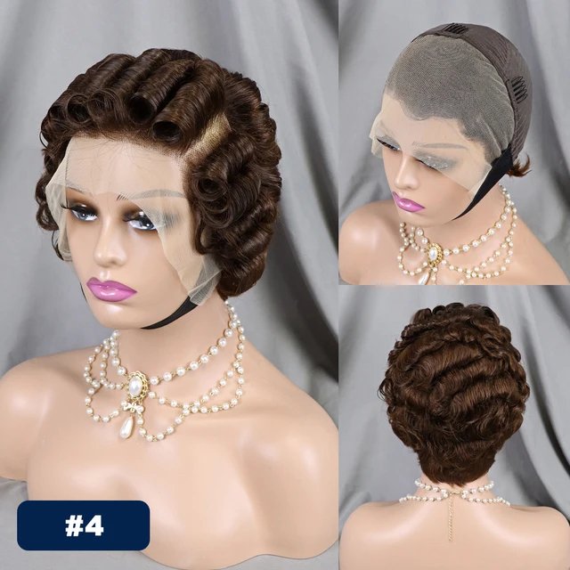 Summer Pixie Wig Wholesale Cheap Short Front Bob Wigs Raw Vietnamese Hair Pixie Cut Transparent 13x4 Lace Frontal Human Hair Wig
