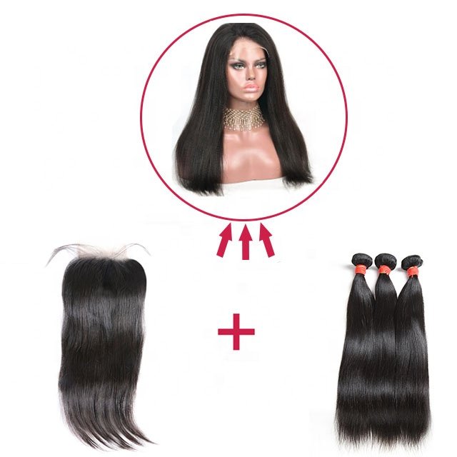 2023 New Arrival machine made custom wigs Straight/ Body Wave 100% Human Hair Wig Wear 5*5 Glueless Wig