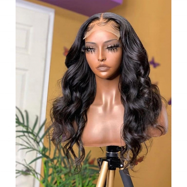 2023 New Arrival machine made custom wigs Straight/ Body Wave 100% Human Hair Wig Wear 5*5 Glueless Wig