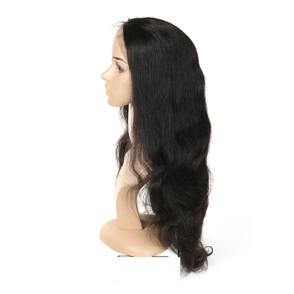 SFM Brand Glue-Free Pre-Plucked Tangle-Free Body Wavy Human Hair Transparent HD Lace Front Wig with Baby Hair
