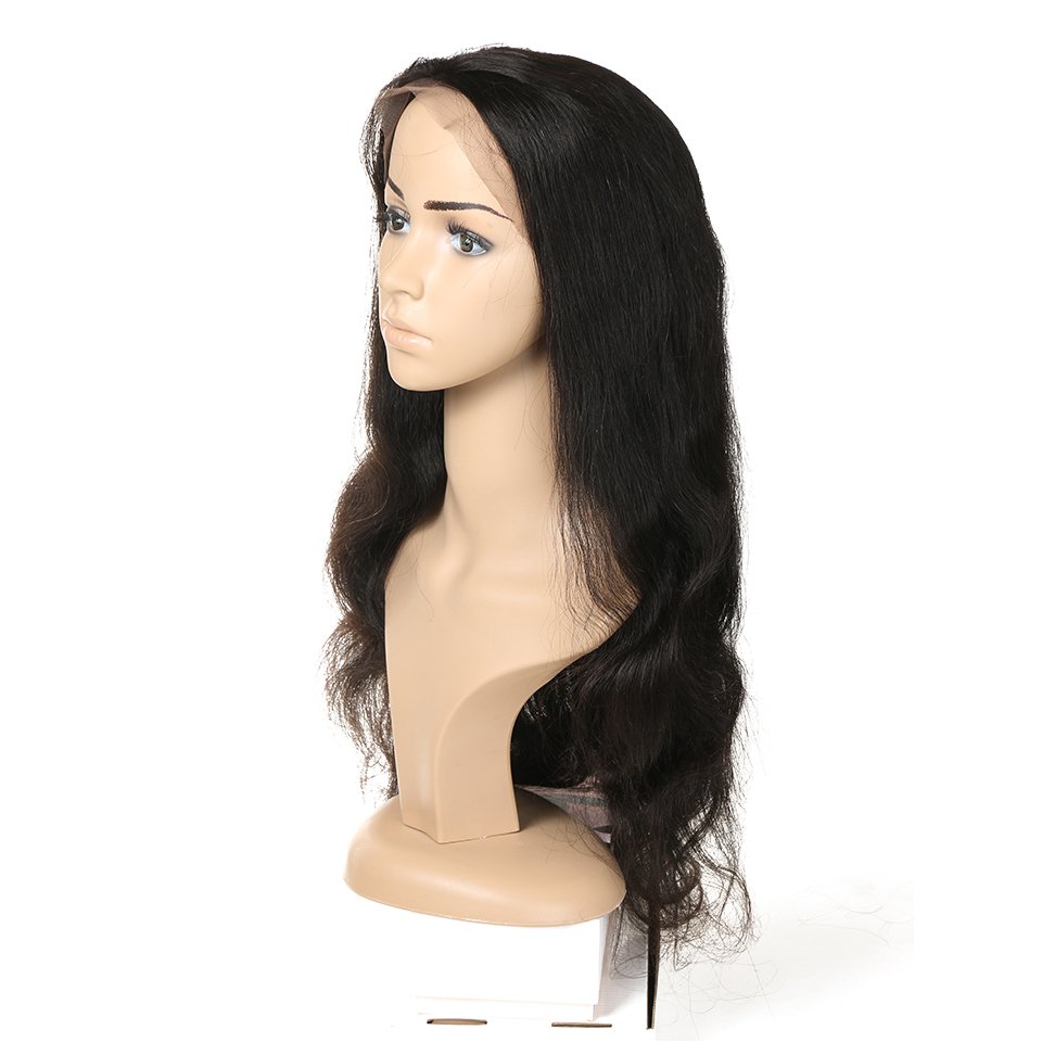 SFM Brand Glue-Free Pre-Plucked Tangle-Free Body Wavy Human Hair Transparent HD Lace Front Wig with Baby Hair