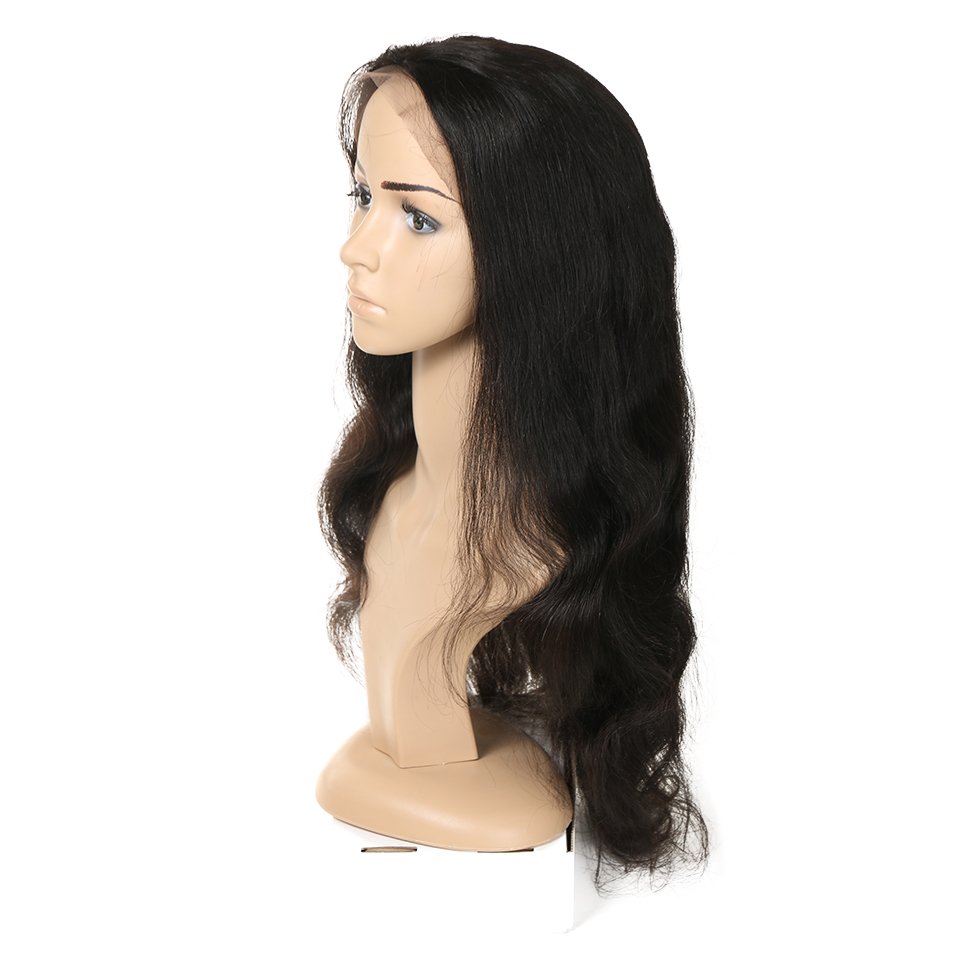 SFM Brand Glue-Free Pre-Plucked Tangle-Free Body Wavy Human Hair Transparent HD Lace Front Wig with Baby Hair