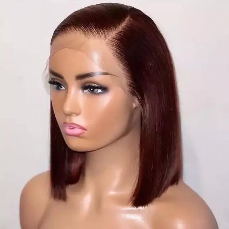 13x6 hd human hair lace front wig vendors 99j water wave bob virgin human hair wig