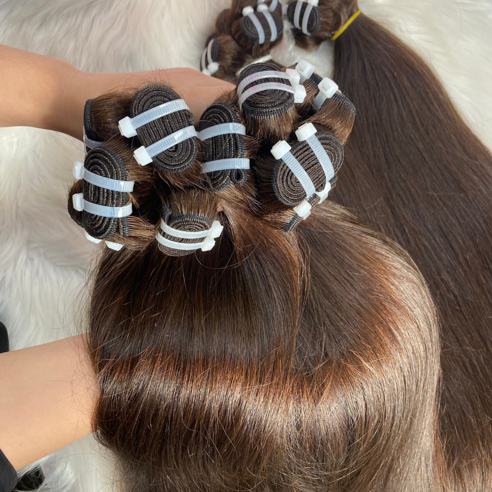 Brown Coffee Straight Virgin Hair Bundles Unprocessed Vietnamese 100% NaturaL Human Hair Wholesale Factory Price