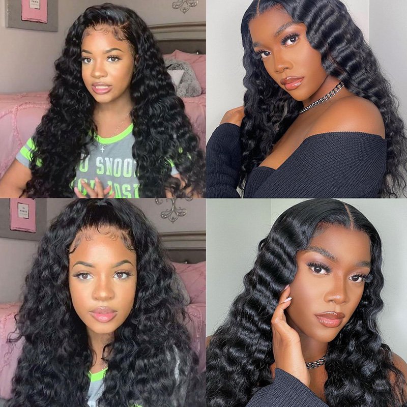 ZSF Hair Wholesale Brazilian Hair 13x4 Lace Frontal Wig Loose Deep Wave 100% Unprocessed Cuticle Aligned Raw Virgin Human Hair
