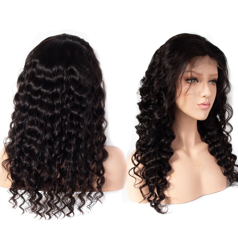 ZSF Hair Wholesale Brazilian Hair 13x4 Lace Frontal Wig Loose Deep Wave 100% Unprocessed Cuticle Aligned Raw Virgin Human Hair