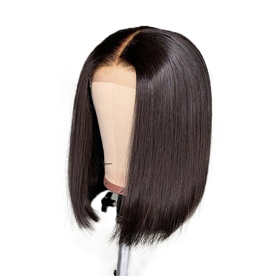 Wholesale 4x4 Lace Closure Short Bob Wig Unprocessed Raw Human Hair Wigs Mongolian Straight Bob Wigs For Black Women RUBE Hair