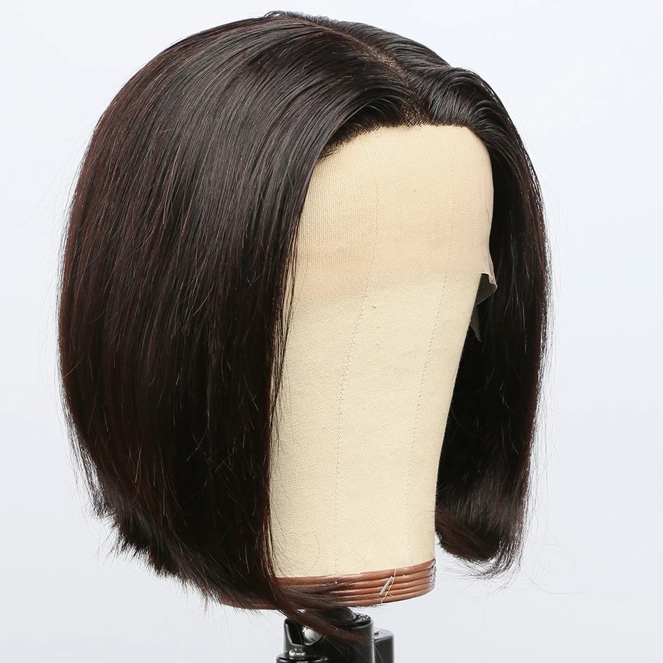 Lace Front Short Bob Wig Wholesale Straight Human Hair Fashion Brazilian Design 8 Inch Swiss Lace 100% Human Remy Virgin Hair