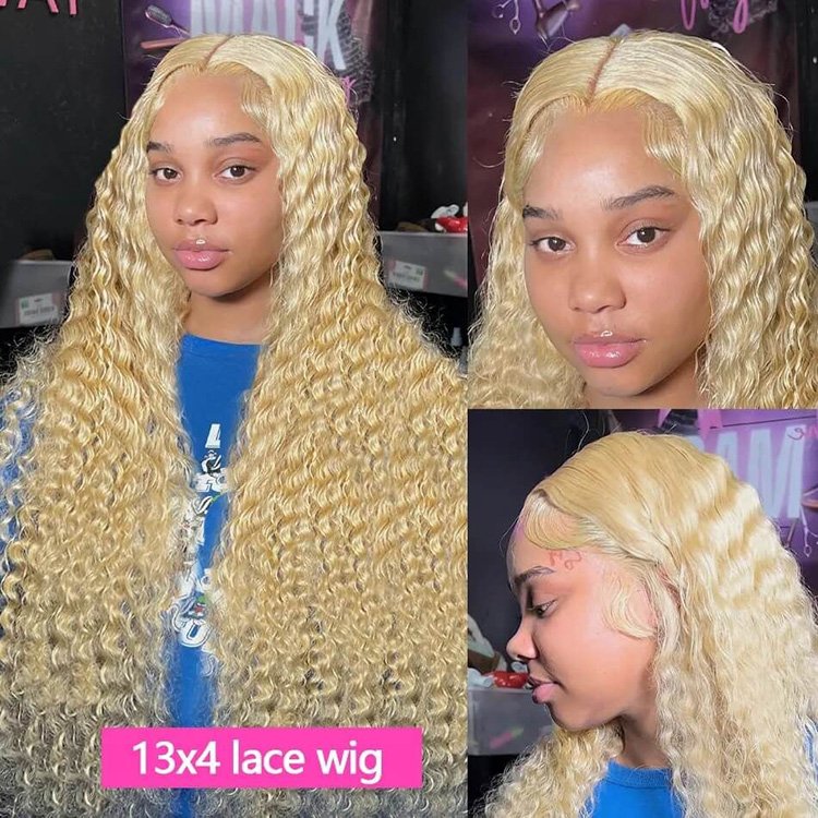 Wholesale Lace Wig Human Hair Wigs Very Long 30 40 Inch Blonde 613 Deep Wave Frontal Lace Wig Human Hair 13X6