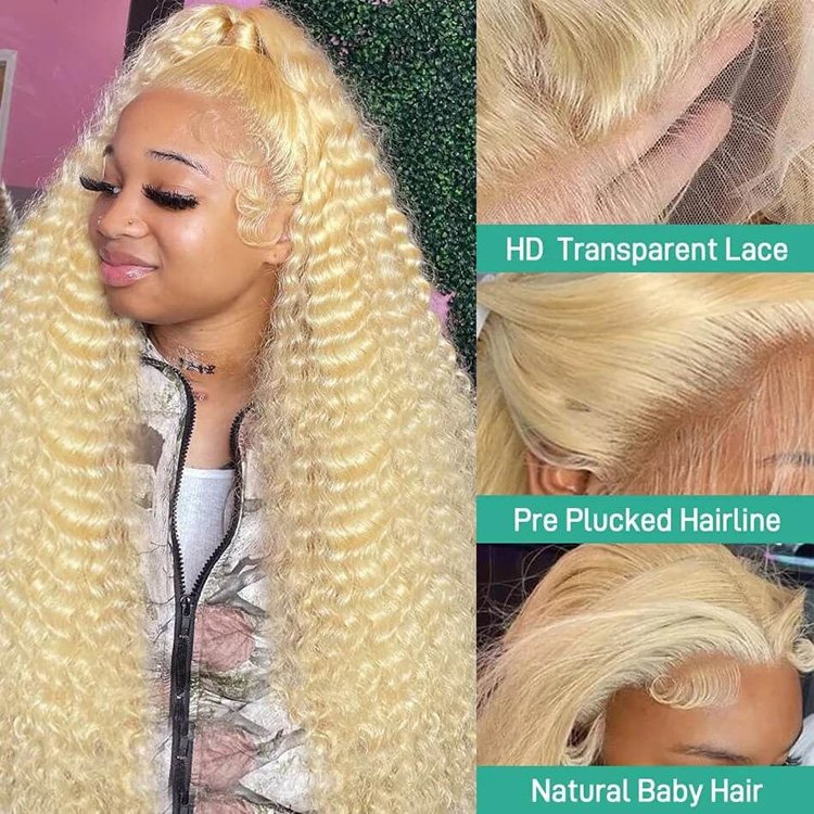 Wholesale Lace Wig Human Hair Wigs Very Long 30 40 Inch Blonde 613 Deep Wave Frontal Lace Wig Human Hair 13X6