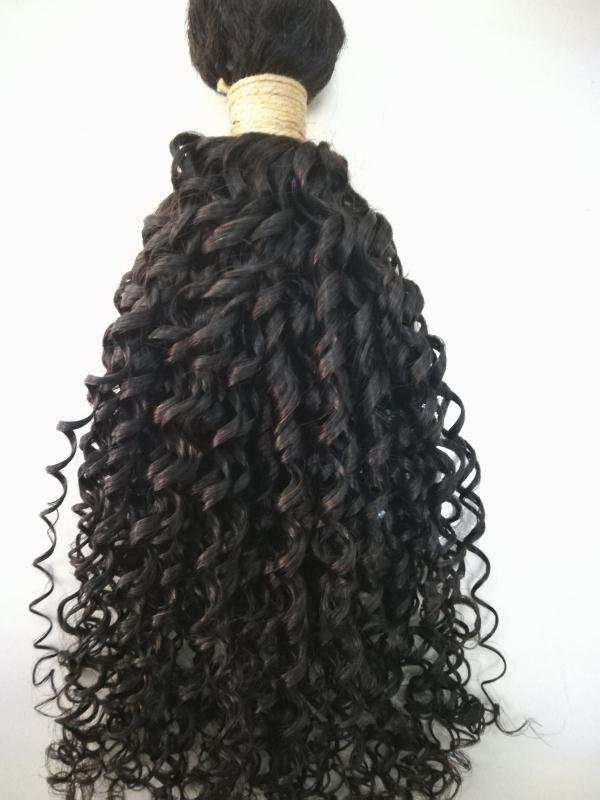 New styles fumi hair egg curl pixie curls human hair weave bundles with closure mink virgin Brazilian human hair extension