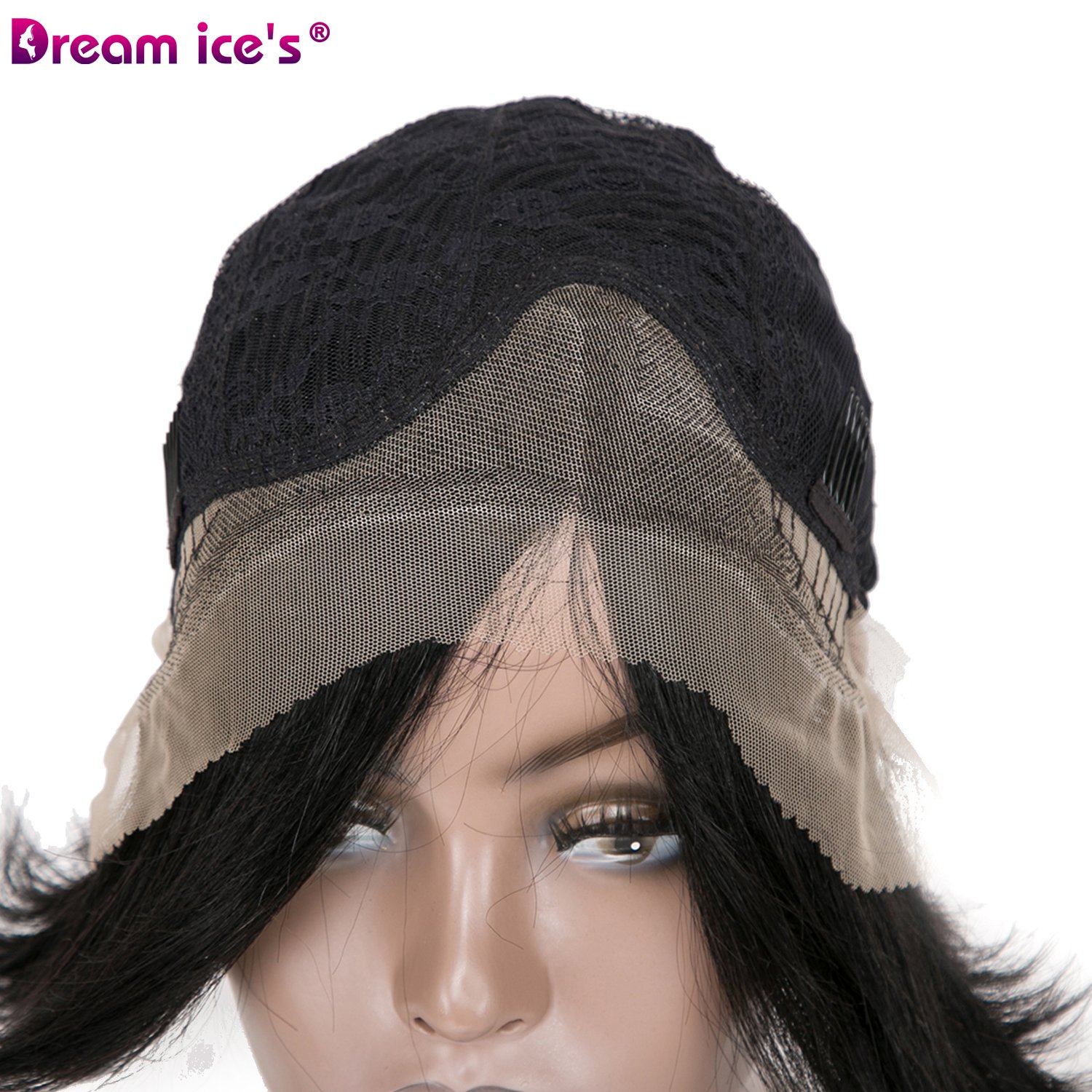 Dream.Ice's Brazilian human hair wig short curls natural color wig for black woman