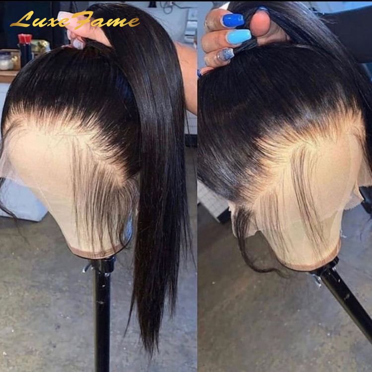 360 Short Full Lace Afro Kinky Human Hair Wigs Frontal Closure,360 Ponytail Lace Frontal Straight Wigs Glueless 100 Virgin