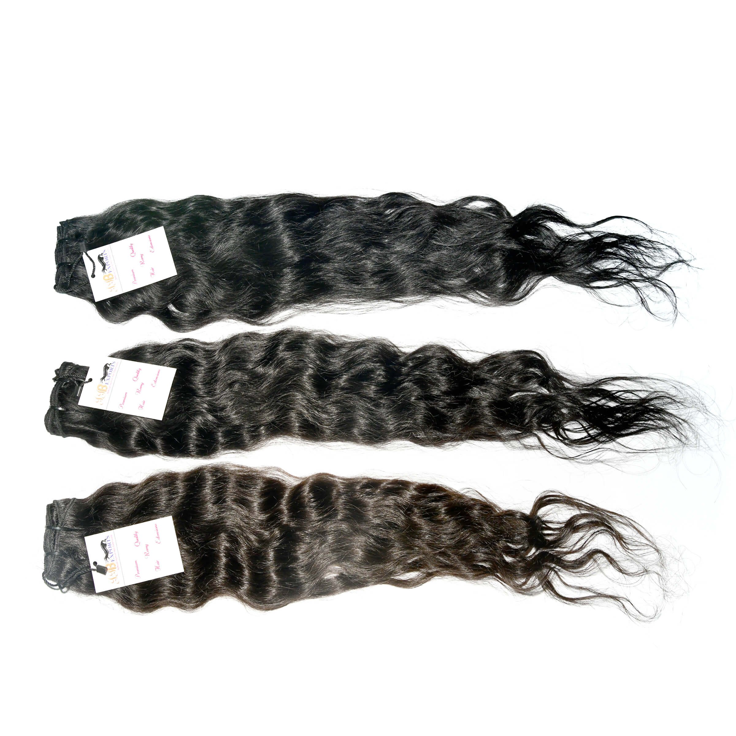 Best wholesale price and high quality Raw Indian Temple hair bulk deep wave100% natural color from Indian manufacturer hair