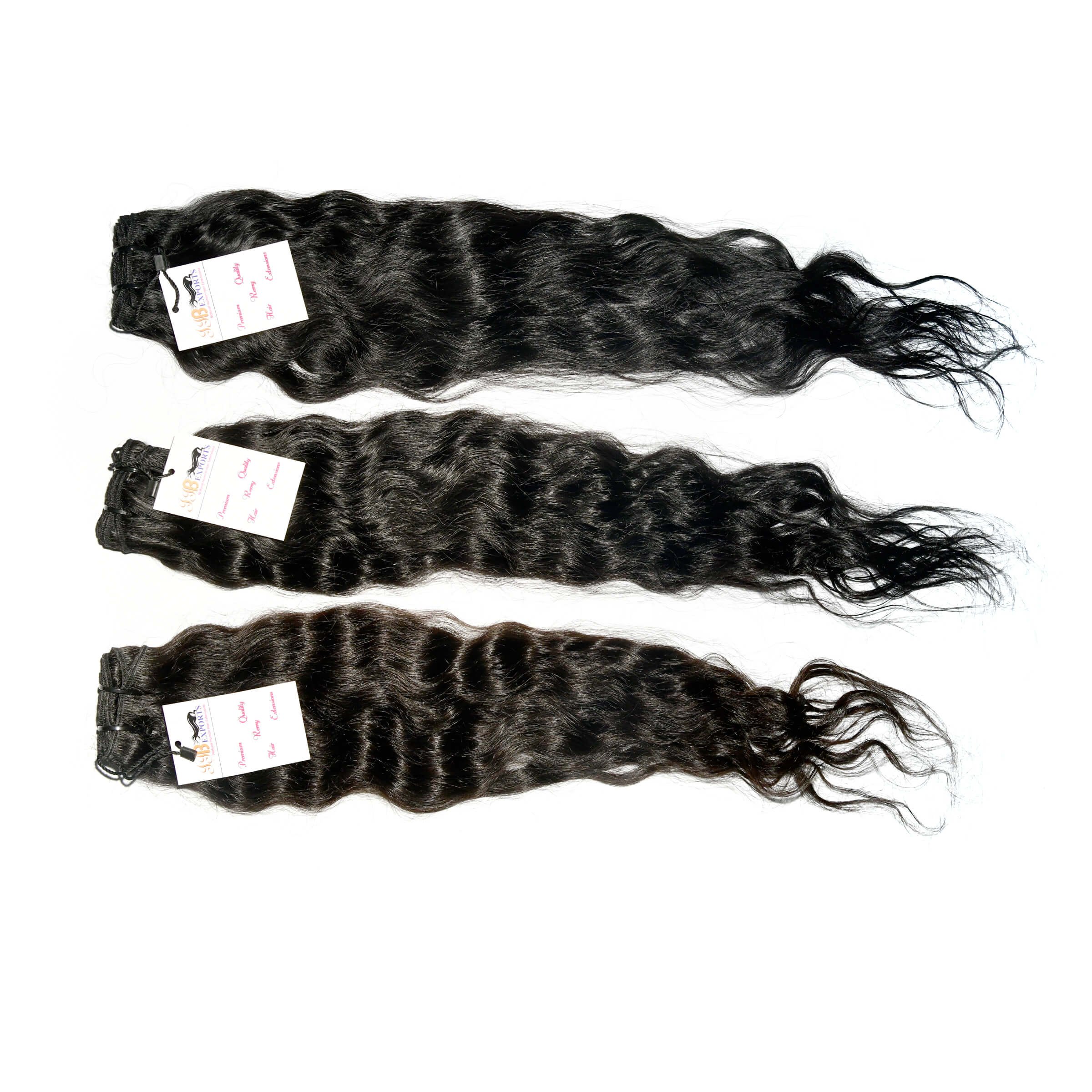 Best wholesale price and high quality Raw Indian Temple hair bulk deep wave100% natural color from Indian manufacturer hair
