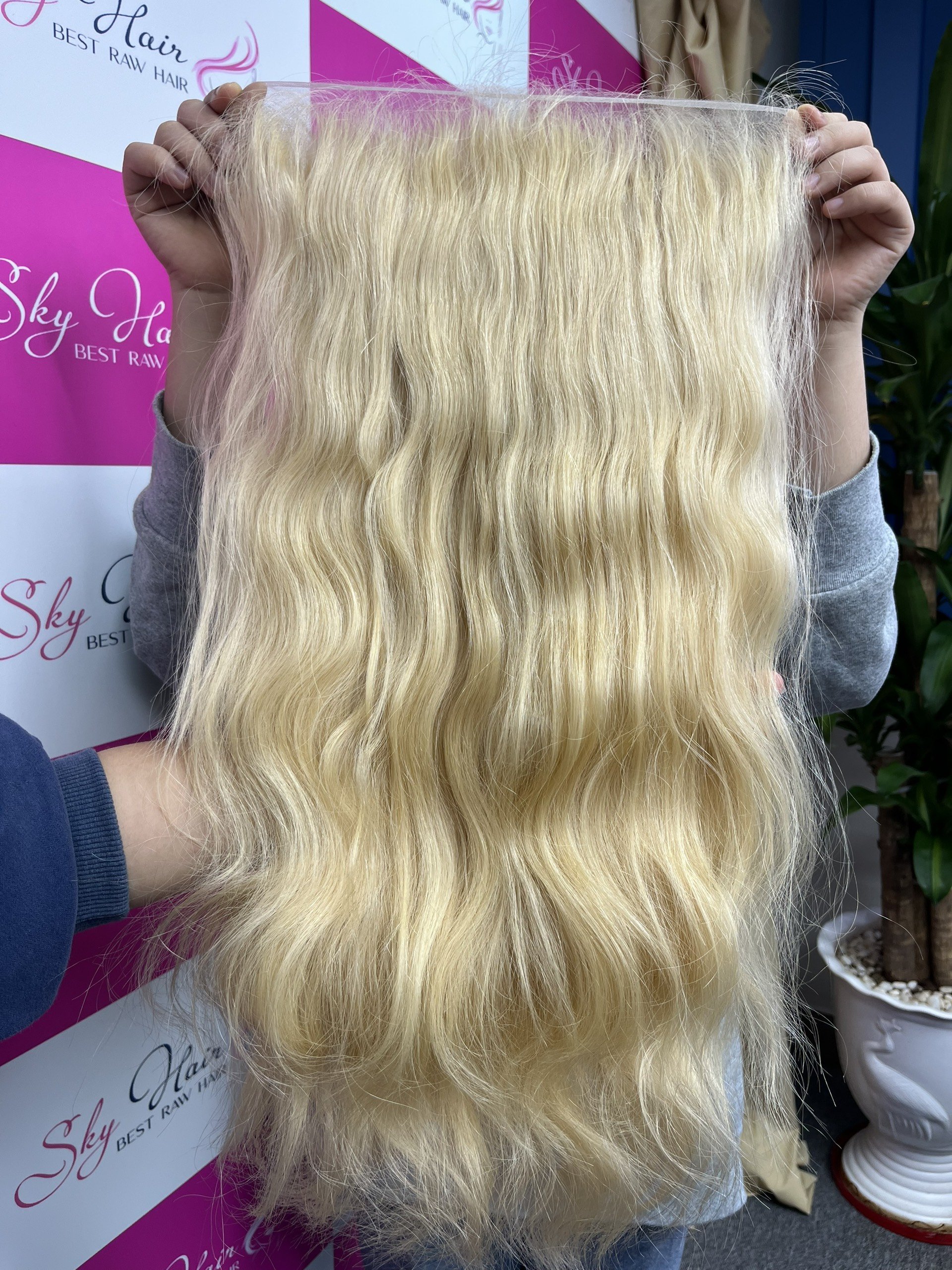Frontal Lace Human Wig Blonde 613 Wavy Hair Full Cuticle Aligned Lace remy human hair wigs for women