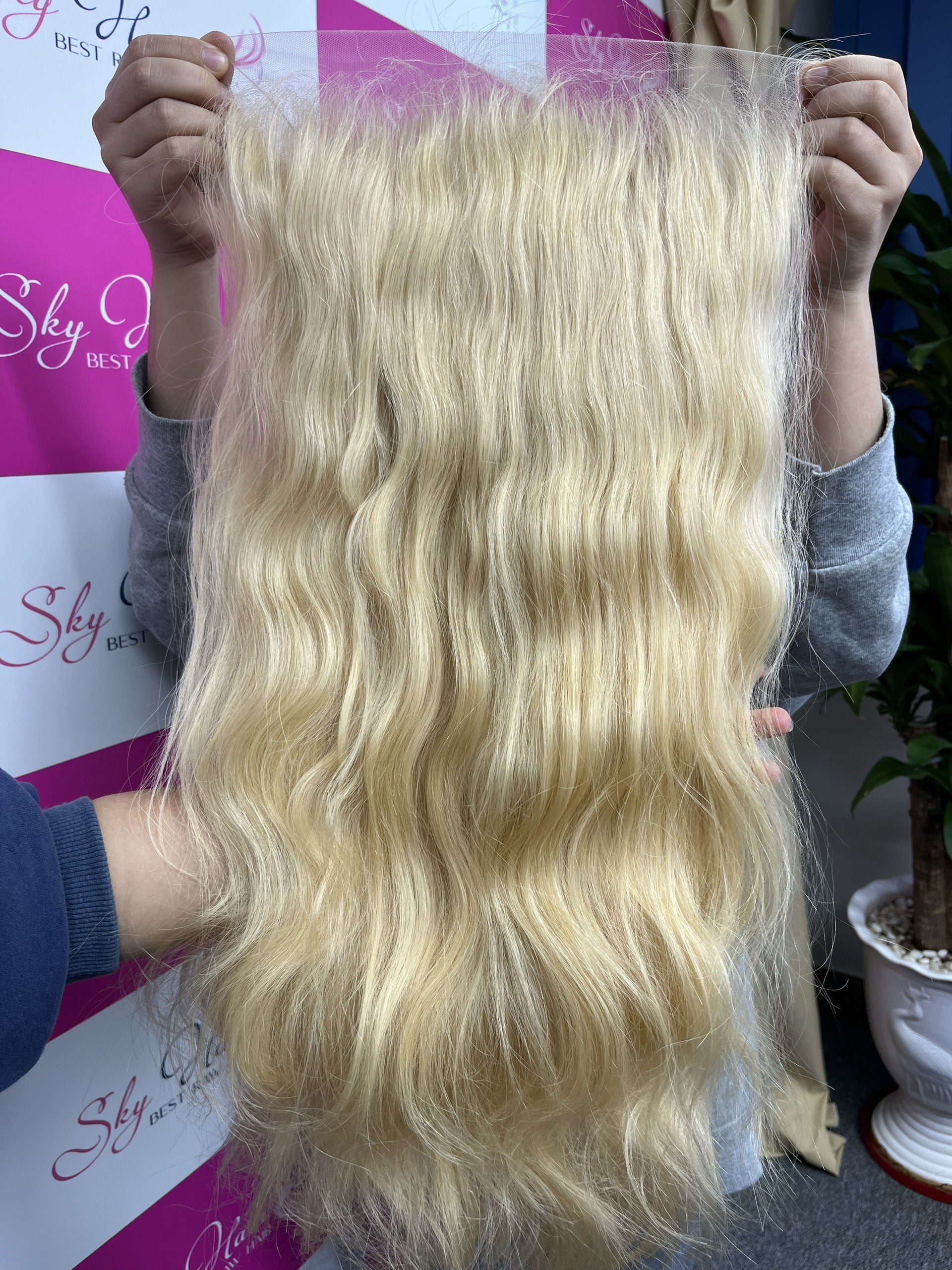 Frontal Lace Human Wig Blonde 613 Wavy Hair Full Cuticle Aligned Lace remy human hair wigs for women