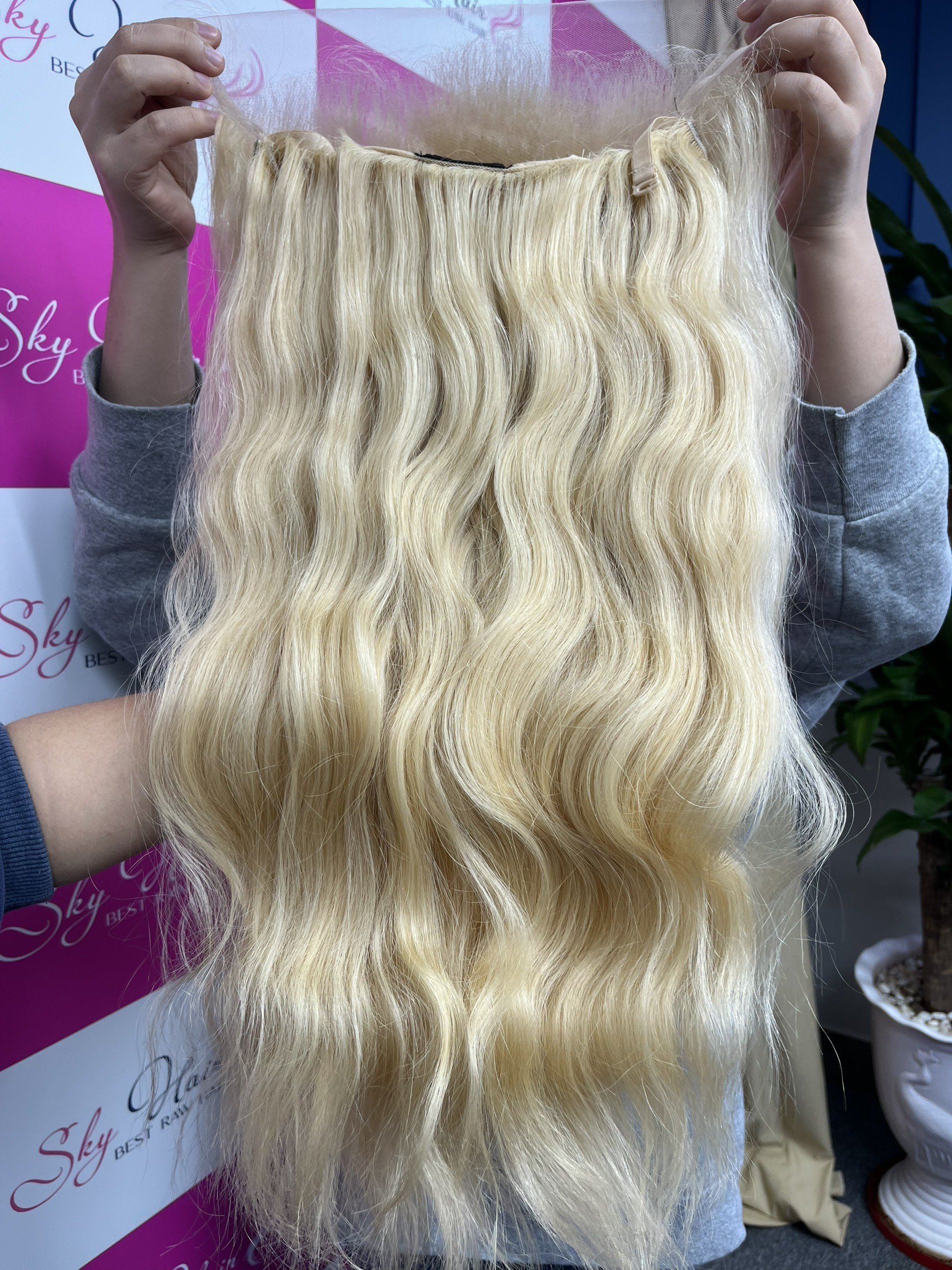 Frontal Lace Human Wig Blonde 613 Wavy Hair Full Cuticle Aligned Lace remy human hair wigs for women