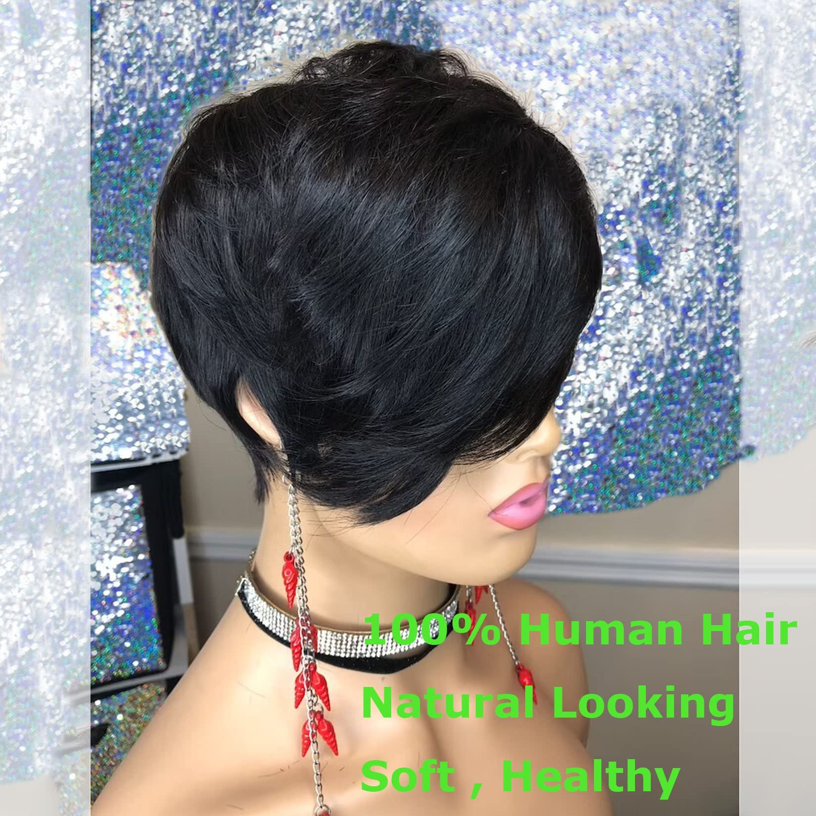 Wholesale Short Human Hair Wigs Pixie Cut Straight Brazilian Hair Wigs For Black Women Machine Made Cheap Glueless Wigs
