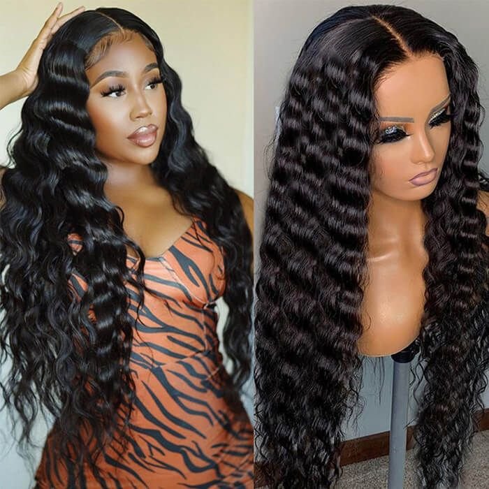 Glueless Human Hair Lace Front Wigs Raw Vietnamese Hair Wholesale Cuticle Aligned Virgin Deep Wave Brazilian Human Hair Wigs