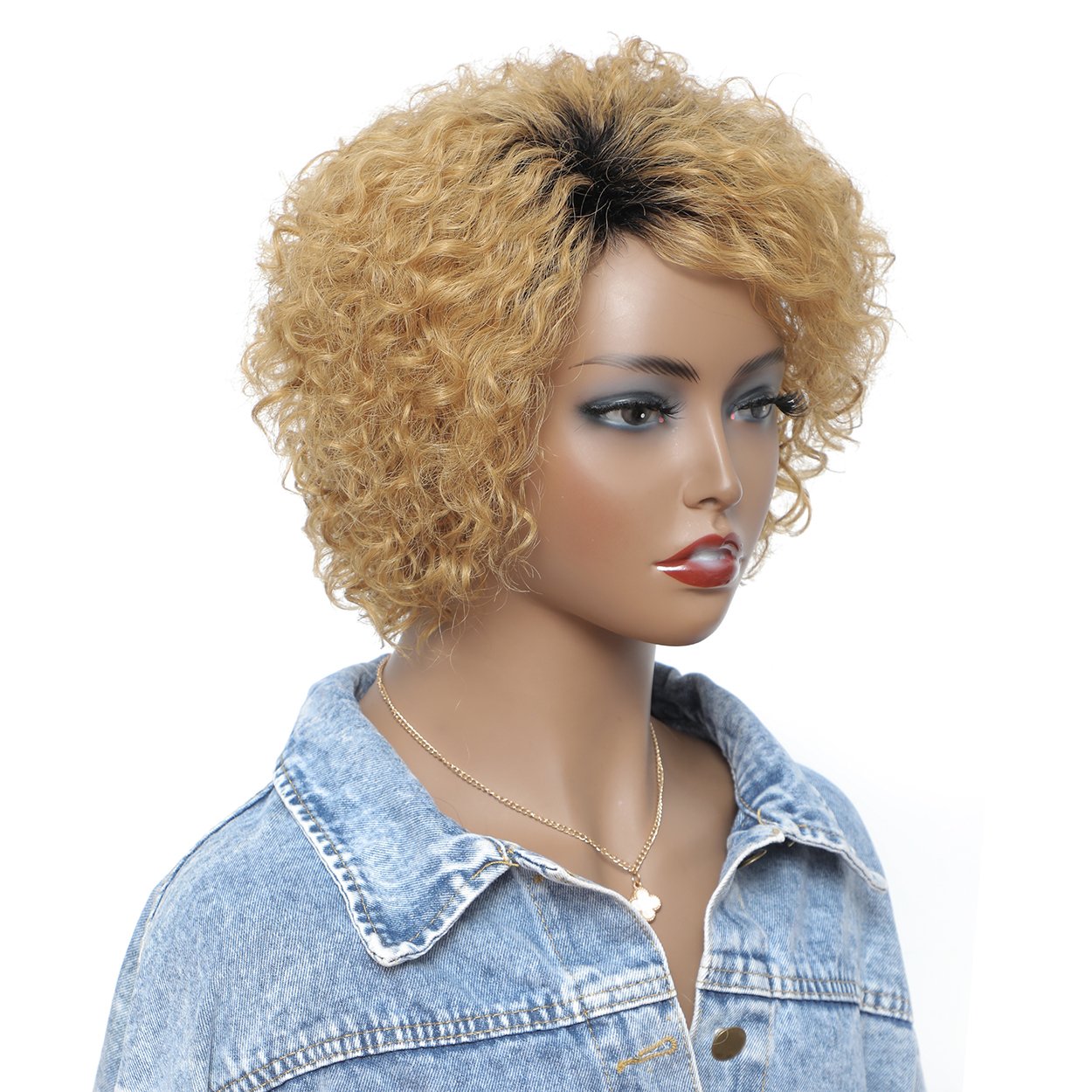 Peruvian afro kinky curly short natural brazilian hair wigs raw hair vendors wigs pixie cut human hair wig