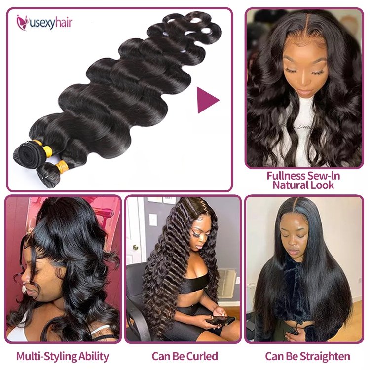 12A Grade Wholesale 32 34 36 38 40 inch body wave virgin human hair bundles cambodian cuticle aligned raw Indian hair weaving