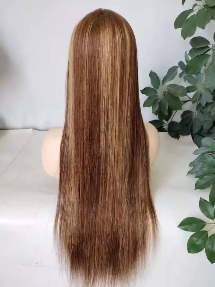 New Design Human Hair Lace Frontal Wig Swiss Lace Front Wigs Transparent Virgin Brazilian P4 27 30 Color 4x4 13x4 lace wig