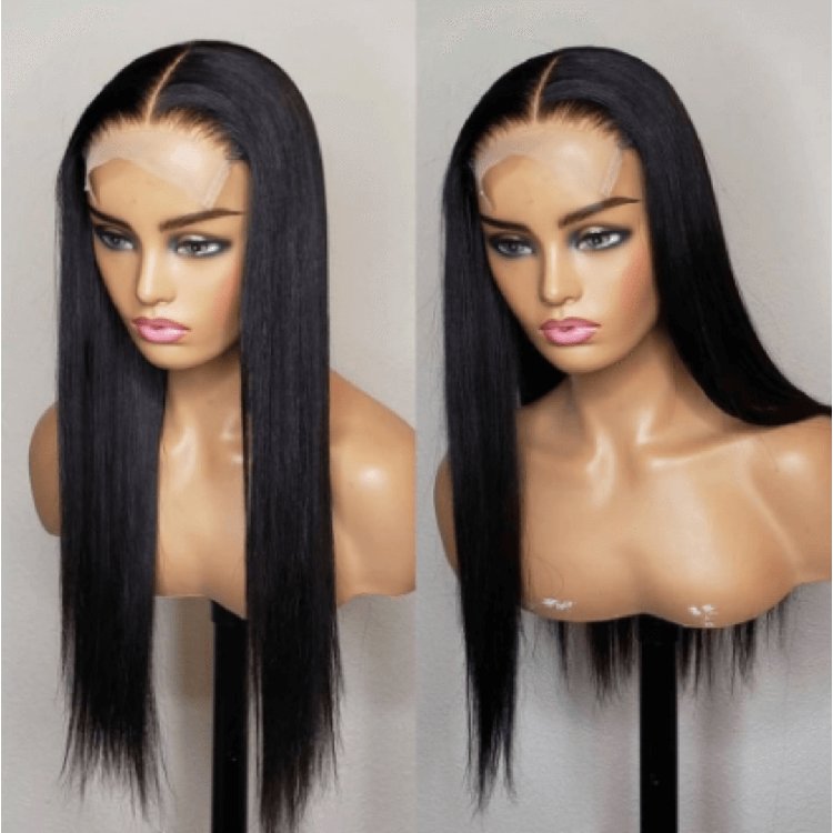 Remy Virgin Affordable Human Hair Premium Lace Wigs Prepluck Bone Straight 13X4 Lace Hd Frontal Wig