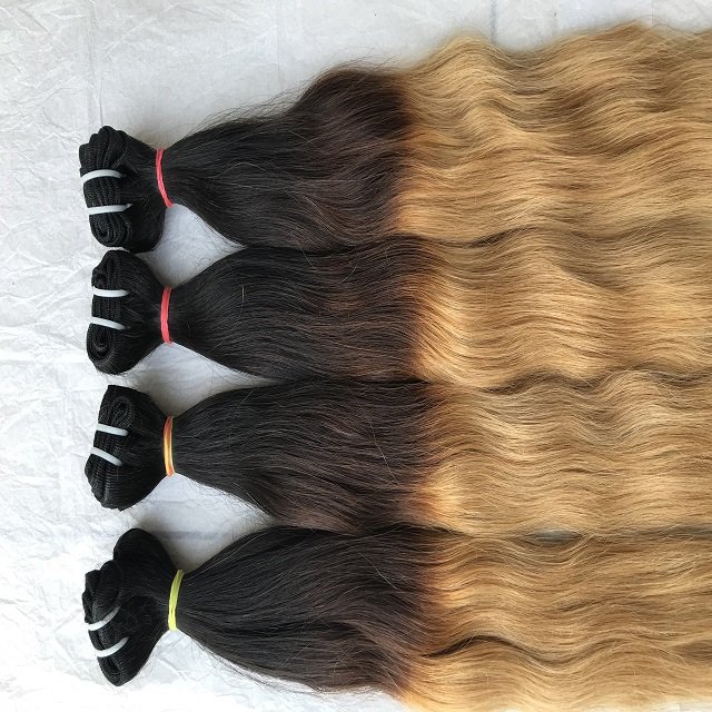 Fast Shipping Best Selling Products Ombre Wavy Brazilian Virgin Hair 3 Piece 100% Real Human Hair Extensions Coloured Human Hair