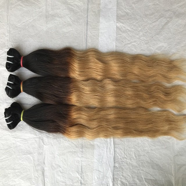 Fast Shipping Best Selling Products Ombre Wavy Brazilian Virgin Hair 3 Piece 100% Real Human Hair Extensions Coloured Human Hair
