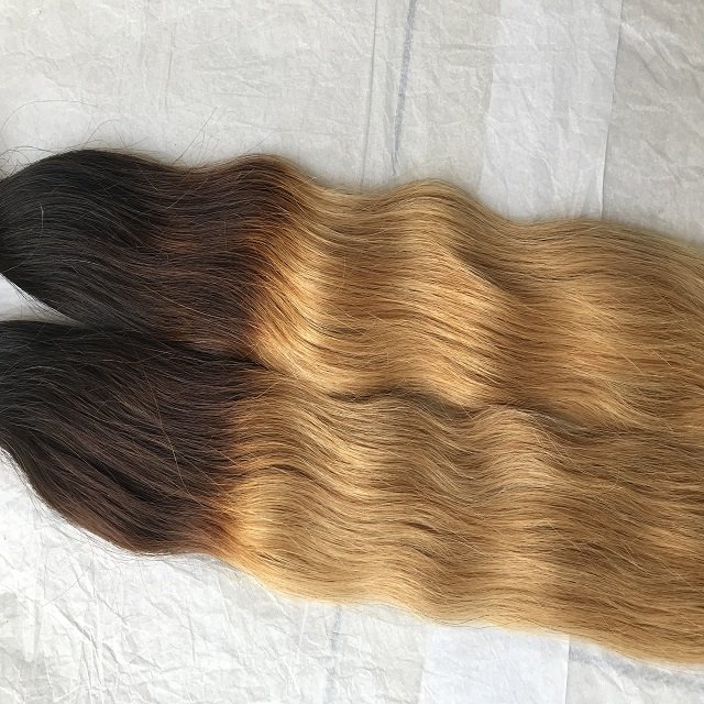 Fast Shipping Best Selling Products Ombre Wavy Brazilian Virgin Hair 3 Piece 100% Real Human Hair Extensions Coloured Human Hair